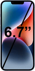 Apple iPhone 14 Plus Screen Size 124by250 Image