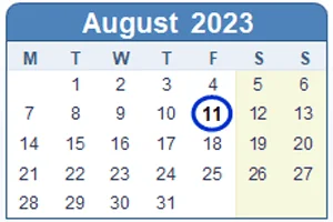 Samsung Galaxy Z Flip5 11August2023 Calander 300by200
