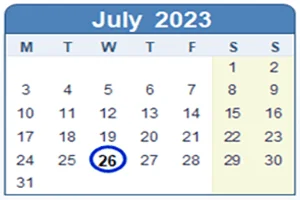 Samsung Galaxy Z Flip5 26July2023 Calander 300by200