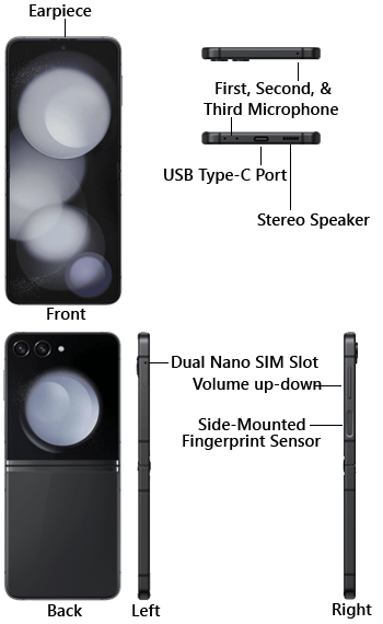 Samsung Galaxy Z Flip5 Design 350by57