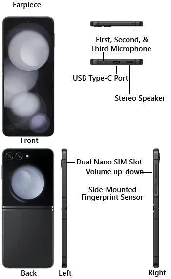 Samsung Galaxy Z Flip5 Design 350by57