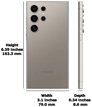 Samsung Galaxy S24 Ultra Dimensions 310by360
