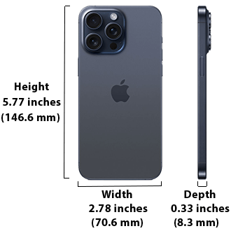 Apple iPhone 15 Pro Dimensions 330by330