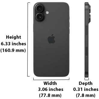 Apple iPhone 16 Plus Dimensions 330by330