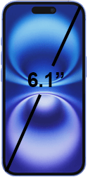 Apple iPhone 16 Screen Size 125by250