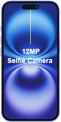 Apple iPhone 16 Selfie Camera 122by250