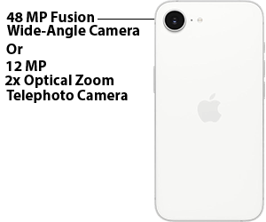 Apple iPhone 16e Rear Camera 300by250px