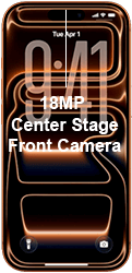 Apple iPhone 17 Pro Max Center Stage Front Camera 121by250px