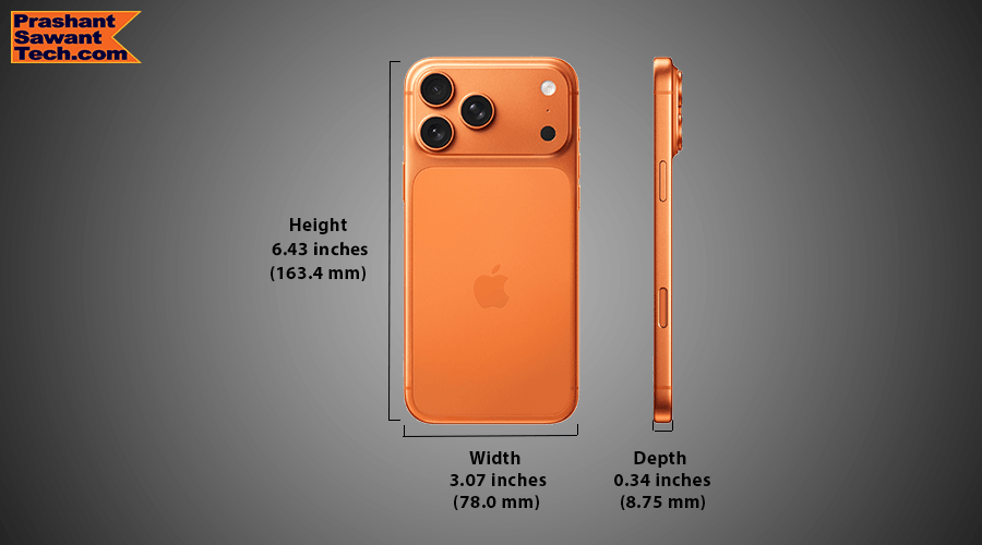 Apple iPhone 17 Pro Max Review Dimensions and Weight 900by500px